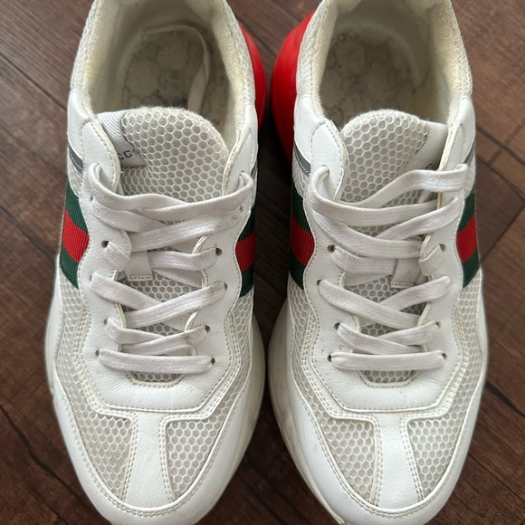 Men White and Red Sneakers